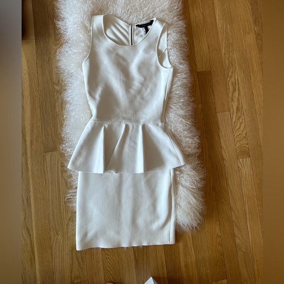 BCBG WHITE!!!!! Bandage Dress with Peplum, like Herve Leger - Picture 2 of 4